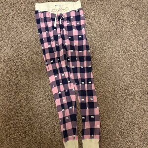 Little Blue House Mama Bear Women’s Sleep Leggings Small Purple Pink Check Bears